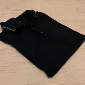 Mens Massimo Dutti Navy Polo Shirt